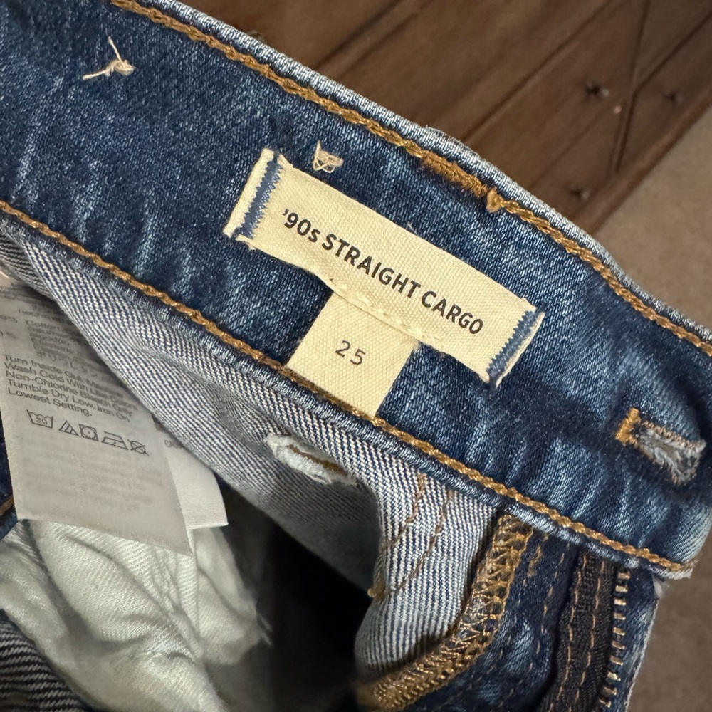 Madewell Women's Blue Straight Leg Jeans 90’s Cargo